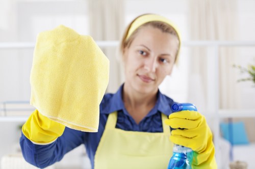 Professional house cleaners working in a Highbury home