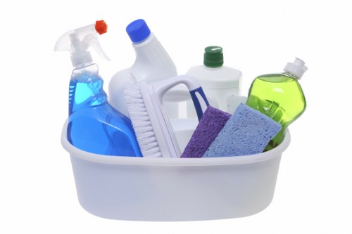 Cleaning supplies and equipment used by Wennington cleaners