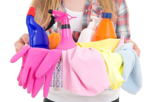 Professional house cleaners working in an Ascot home