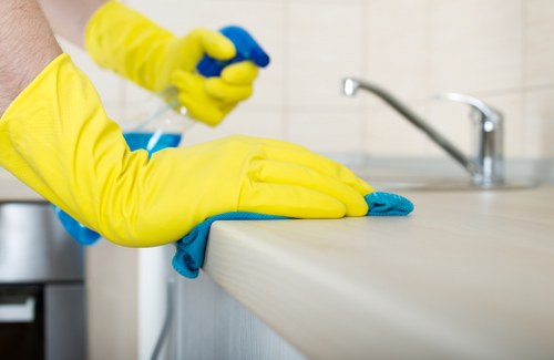 Eco-friendly cleaning products used by local house cleaners
