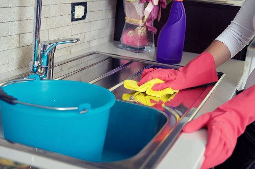 Deep cleaning service being carried out by Barnes house cleaners